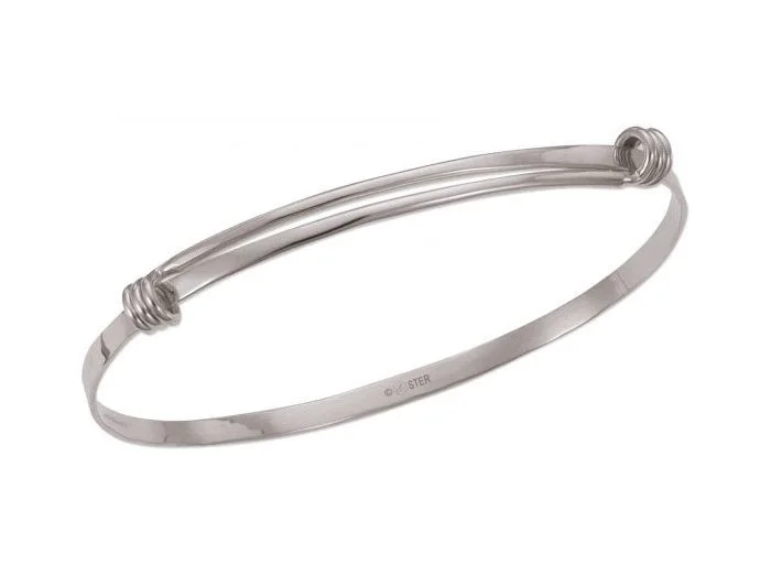 Ladies Monochrome Bracelets -Child's Signature Bangle in Silver by E.L. Designs