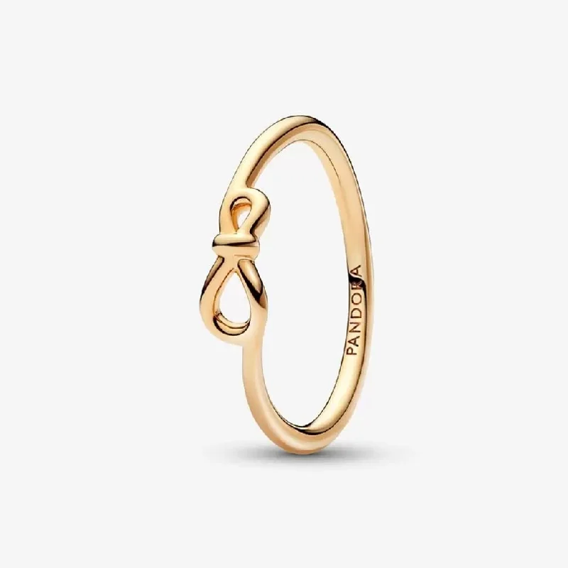 Strength Symbol Rings -PANDORA : Infinity Knot Ring in Gold Plated