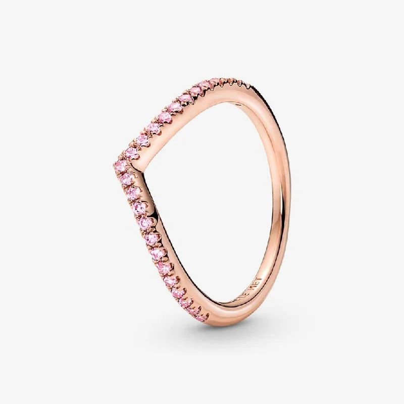 Birthstone Band Rings -PANDORA : Pandora Timeless Wish Sparkling Pink Ring