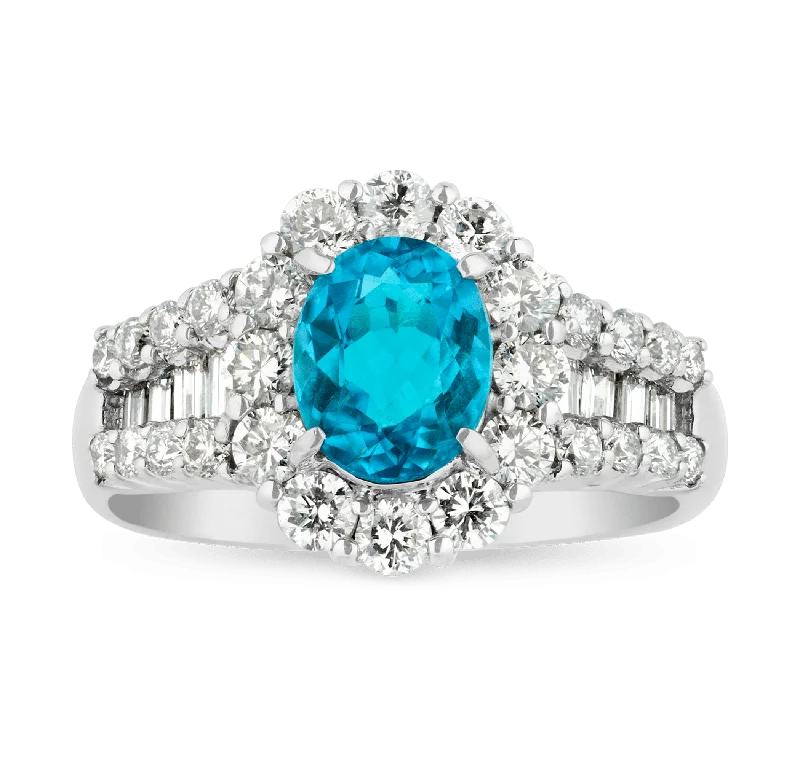 Onyx Band Rings -Brazilian Paraiba Ring, 1.01 carats