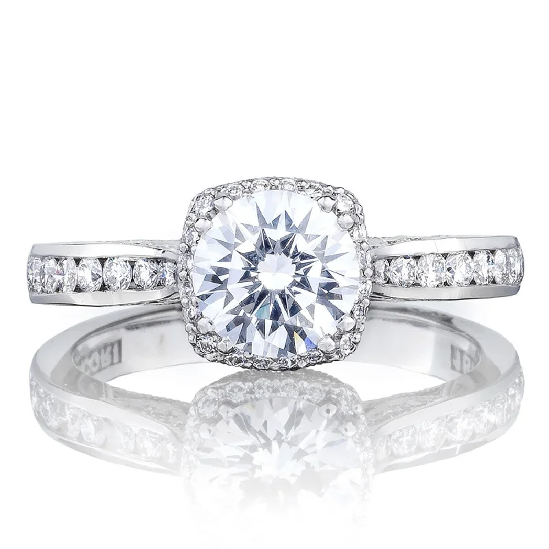 Baroque Engagement Rings -Dantela | Round with Cushion Bloom Engagement Ring 2646-25RDC65