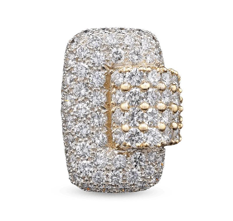 Wedding Band Rings -Pavé Diamond Ring, 8.50 carats