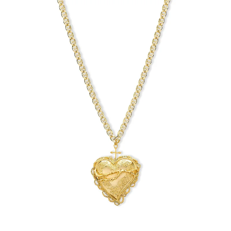 Ladies Necklaces for Special Moments-HEART OF THORNS NECKLACE (MIRROR PALAIS X THE M JEWELERS)