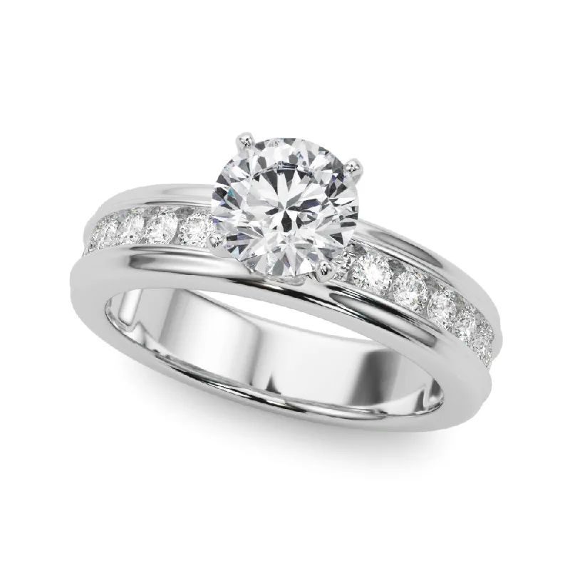 Faith Engagement Rings -14K Channel Set Engagement Ring