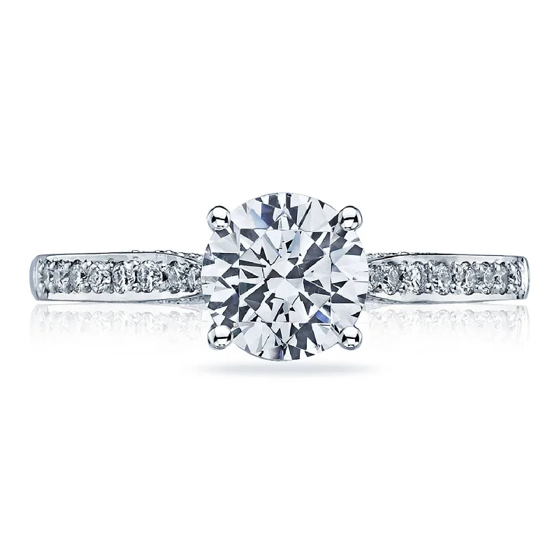 Spiritual Engagement Rings -Dantela | Round Solitaire Engagement Ring 2638RDP65