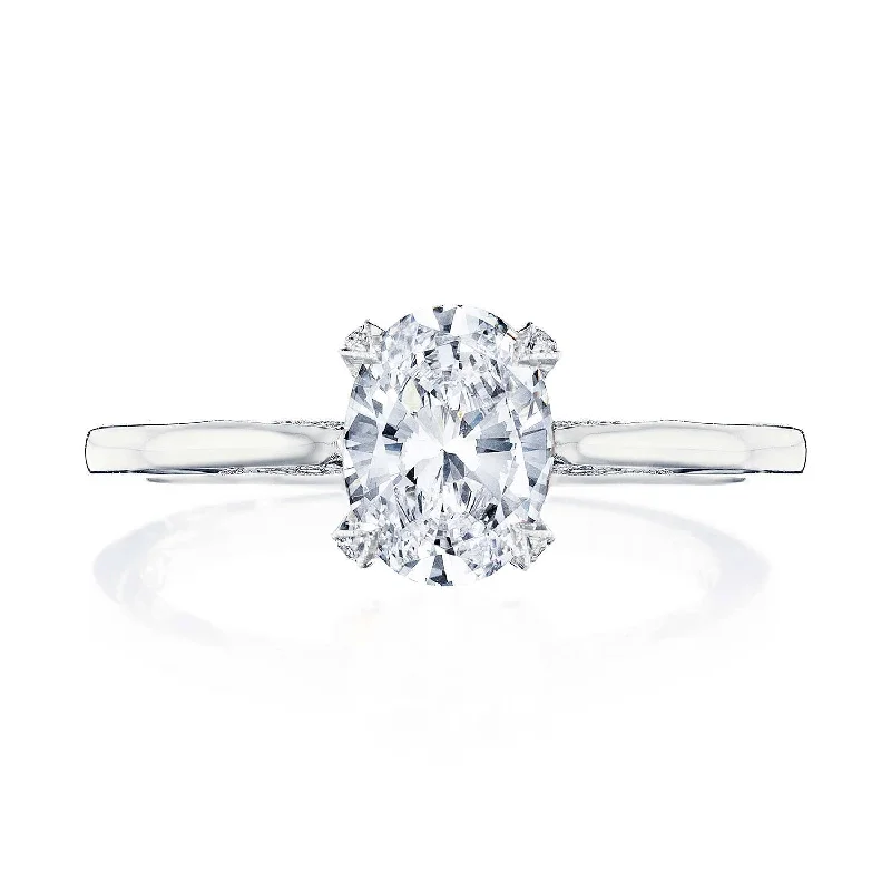 Triple Band Engagement Rings -Simply TACORI | Oval Solitaire Engagement Ring 2678OV8X6