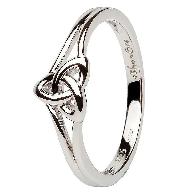 Inspirational Word Rings -Shanore : Trinity Knot Sterling Silver Ring