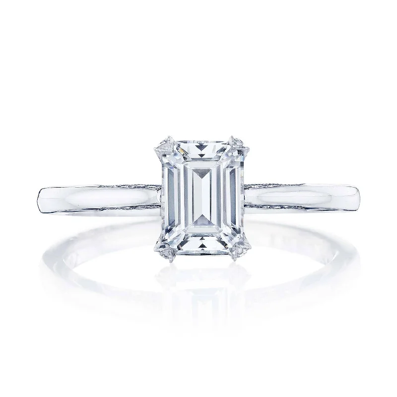 Closed Band Engagement Rings -Simply TACORI | Emerald Solitaire Engagement Ring 2678EC7X5