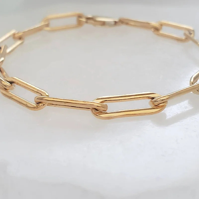 Ladies Art Deco Bracelets -Chunky Paperclip Link Bracelet