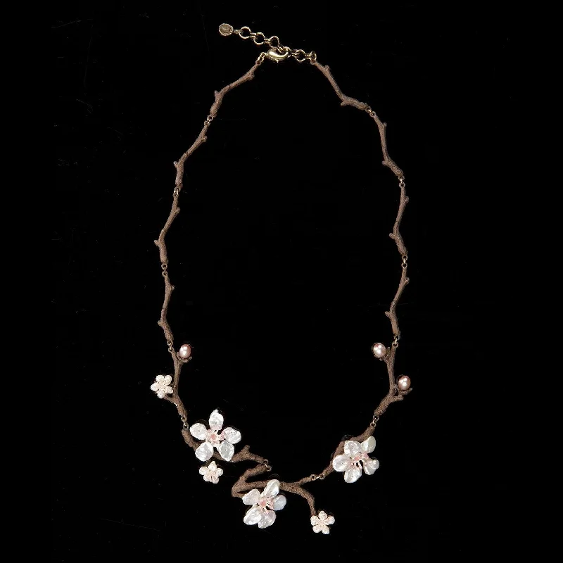 Ladies Necklaces with Amber Scapolite-Cherry Blossom Necklace