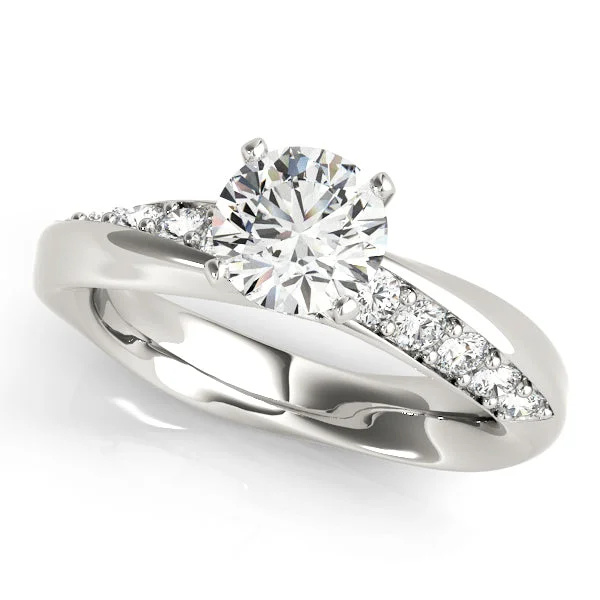 Vine Engagement Rings -14K Channel Set Twist Engagement Ring