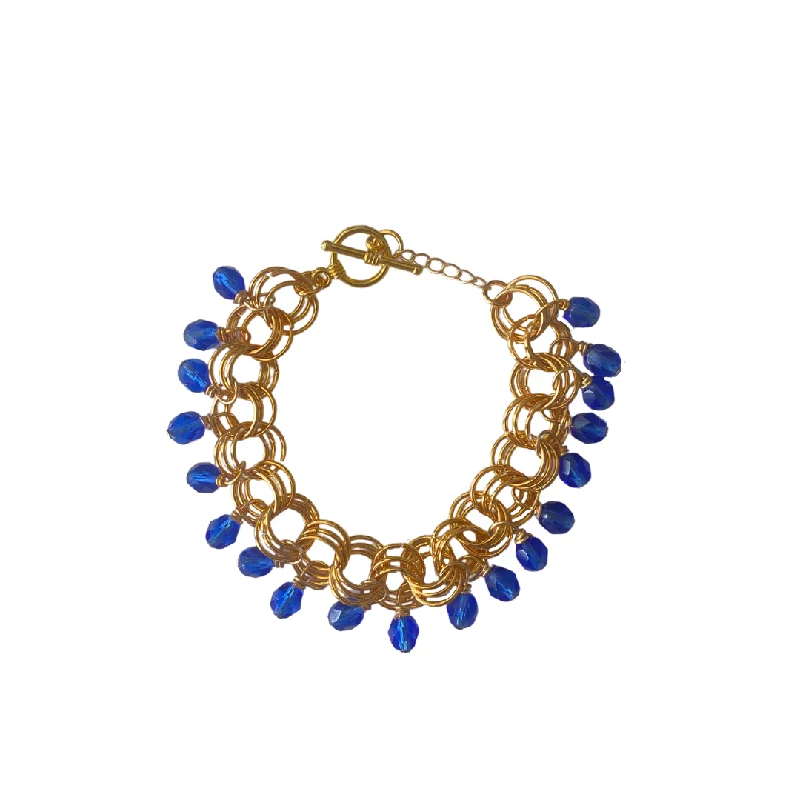 Ladies Antique Bracelets -The Donna Bracelet in Light Cobalt Blue