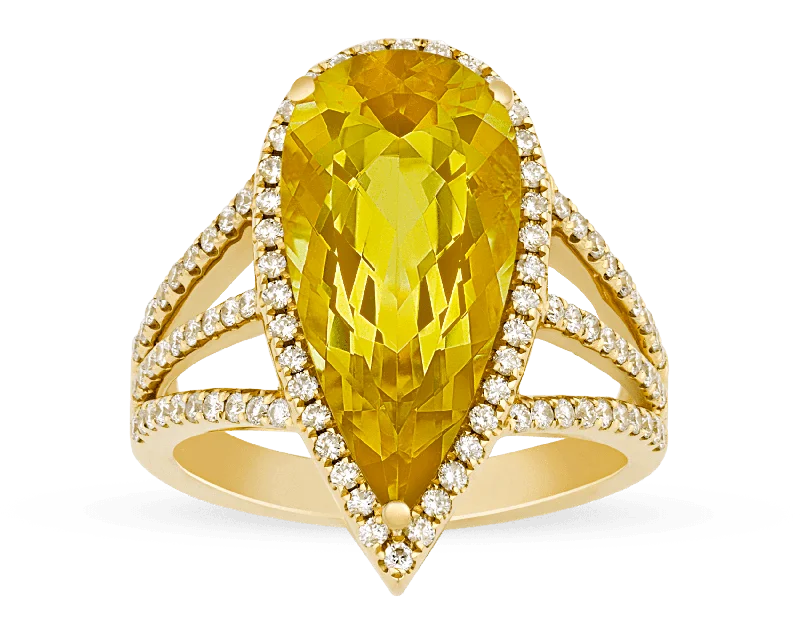 Animal Motif Rings -Golden Beryl Ring, 5.42 Carats