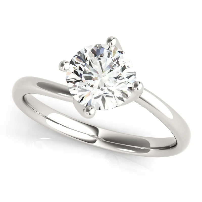 Pear Cut Engagement Rings -14K Slanted Prong Solitaire Engagement Ring