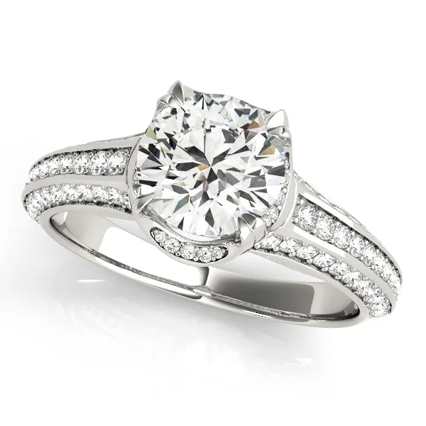 Astrology Engagement Rings -14K Engagement Ring Pave