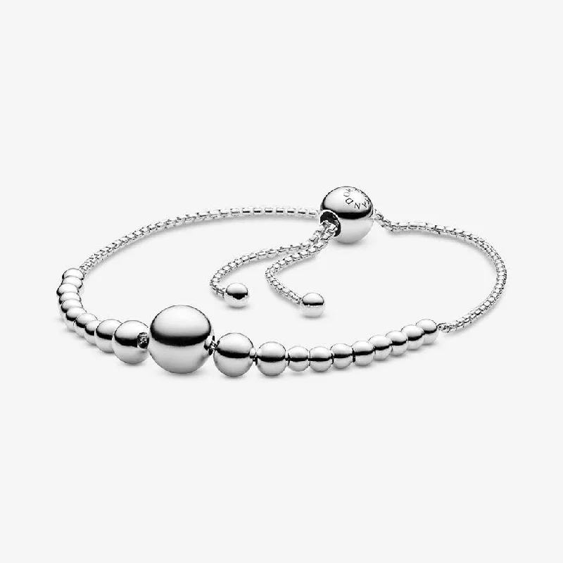 Abstract Art Rings -PANDORA : String of Beads Slider Bracelet