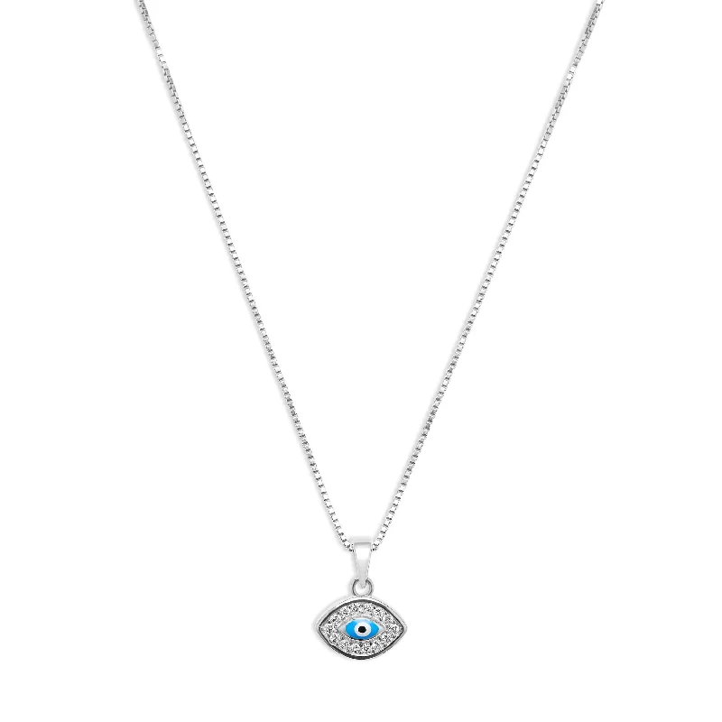 Ladies Necklaces with Plum Tanzanite-THE SINGLE EVIL EYE NECKLACE