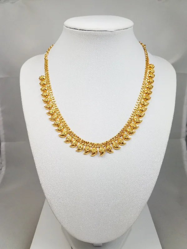 Ladies Necklaces for Caregivers-Exotic 17" 22k Yellow Gold Hand Made Adjustable Necklace