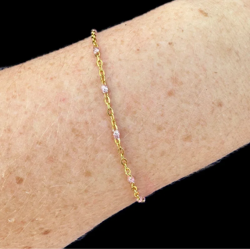 Ladies Boho Bracelets -Sparkle Enamel Satellite Bracelet / Anklet