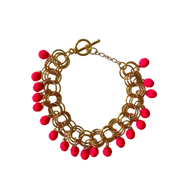 Ladies Fantasy Bracelets -The Donna Bracelet in Neon Pink