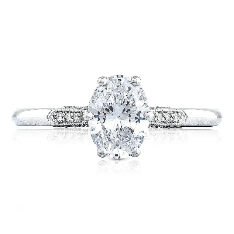 Multi-Stone Engagement Rings -Simply TACORI | Oval Solitaire Engagement Ring 2651OV7X5