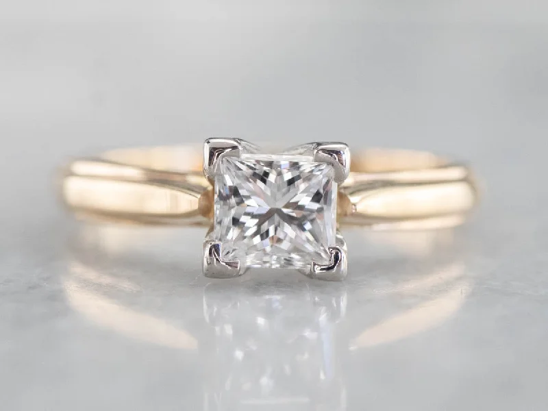 Keepsake Engagement Rings -Princess Cut Diamond Solitaire Engagement Ring