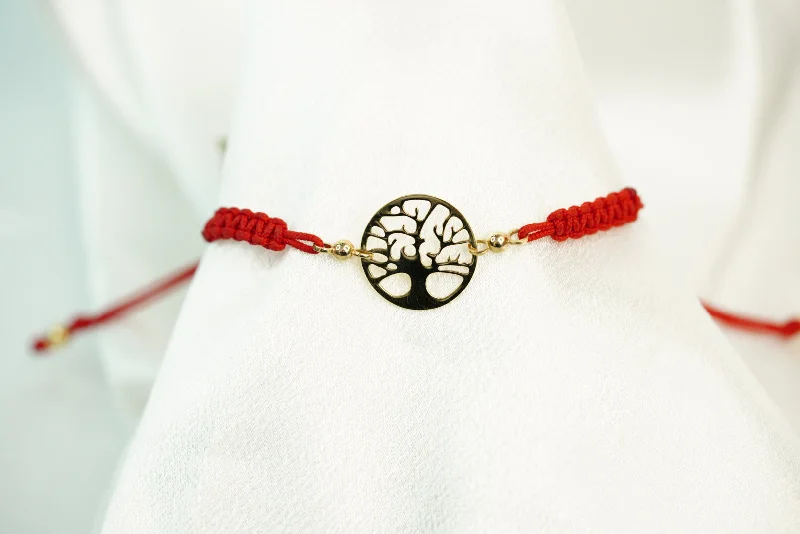 Ladies Astrology Bracelets -14k Tree of Life Adjustable Bracelet