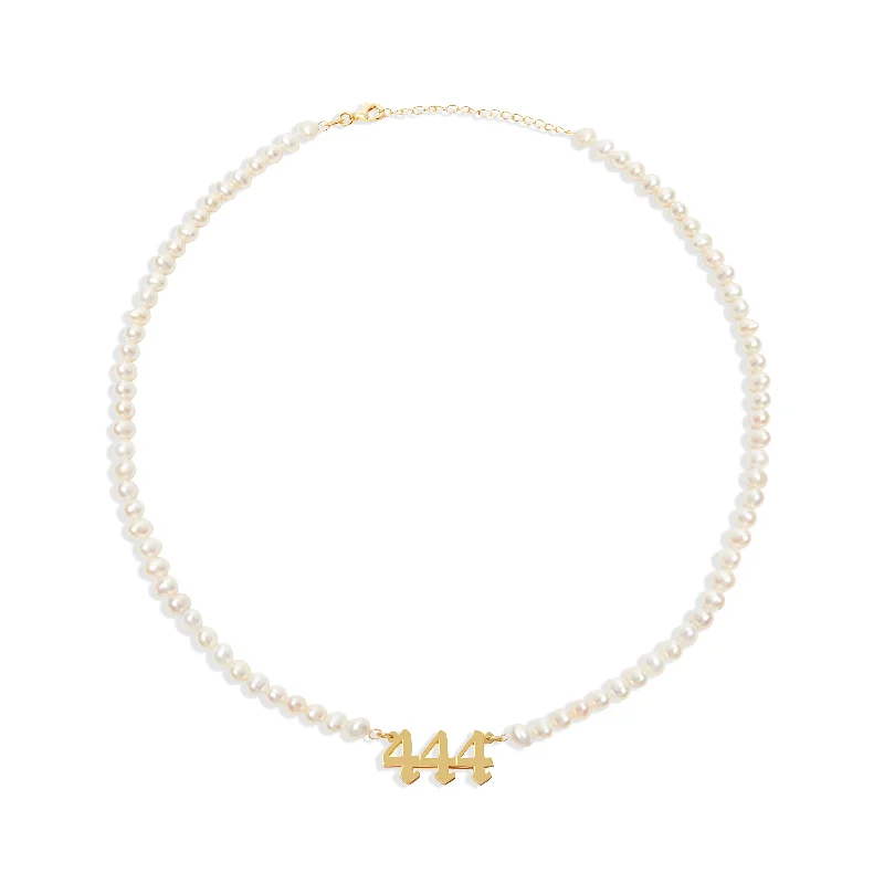 Ladies Necklaces Extra Long-THE PEARL ANGEL NUMBER NECKLACE