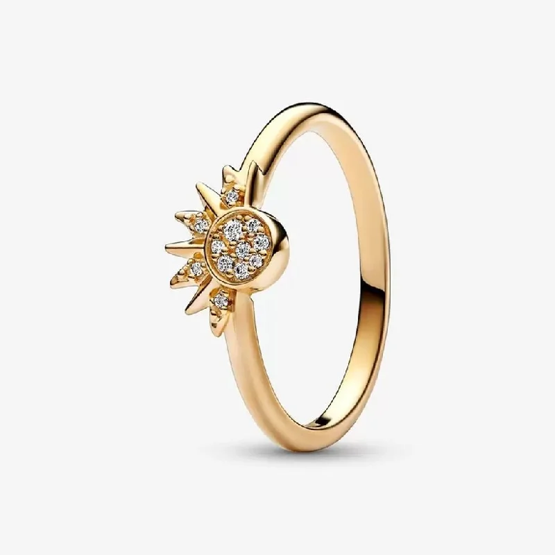 Joyful Gem Rings -PANDORA : Celestial Sparkling Sun Ring