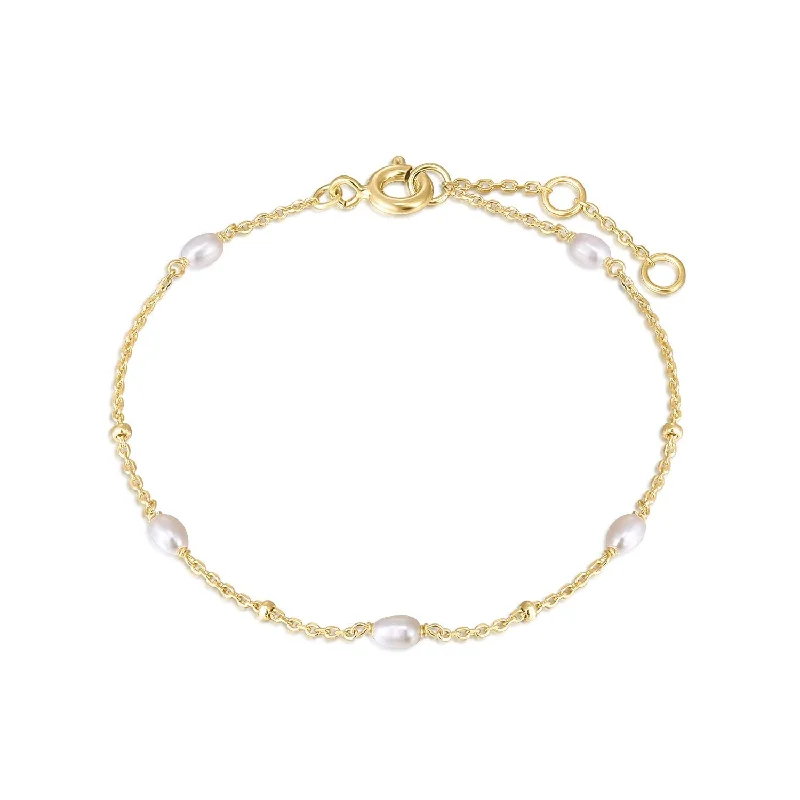 Ladies Unicorn Bracelets -Micro Alternating Clustered Pearl & Bead Bracelet