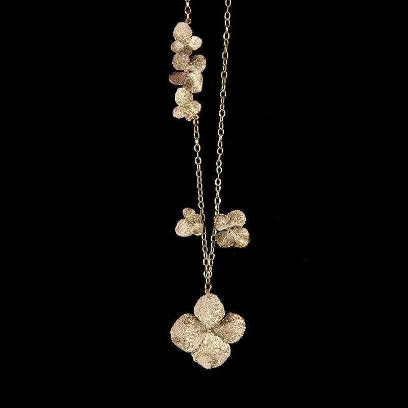 Ladies Necklaces with Clear Natrolite-Hydrangea Necklace - Long