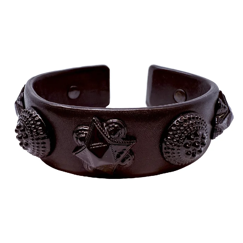 Ladies Playful Bracelets -Burberry Prosrsum Warrior Studded Leather Cuff Bracelet