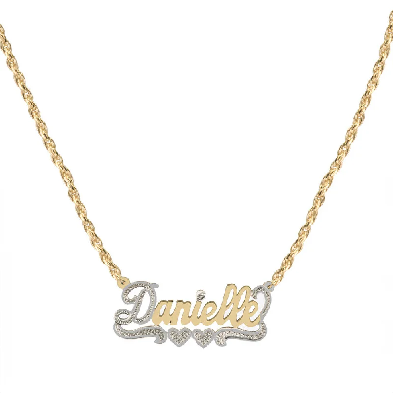 Ladies Necklaces for Lens Lovers-THE CLASSIC ROPE NAMEPLATE NECKLACE