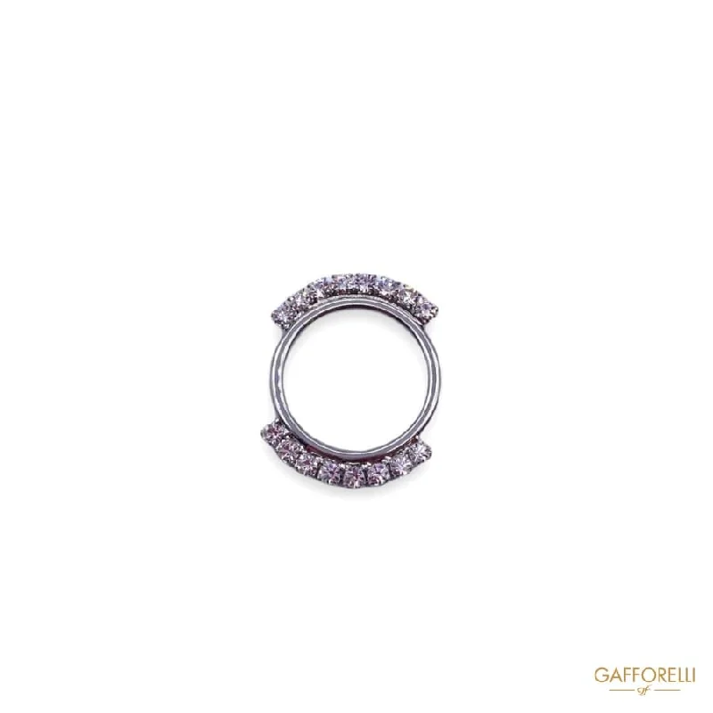 Butterfly Accent Rings -Metal Ring with Rhinestones 3998 - Gafforelli Srl