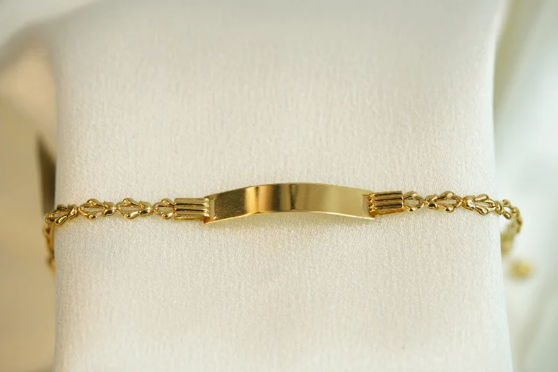 Ladies Floral Bracelets -14k Unique ID Bracelet