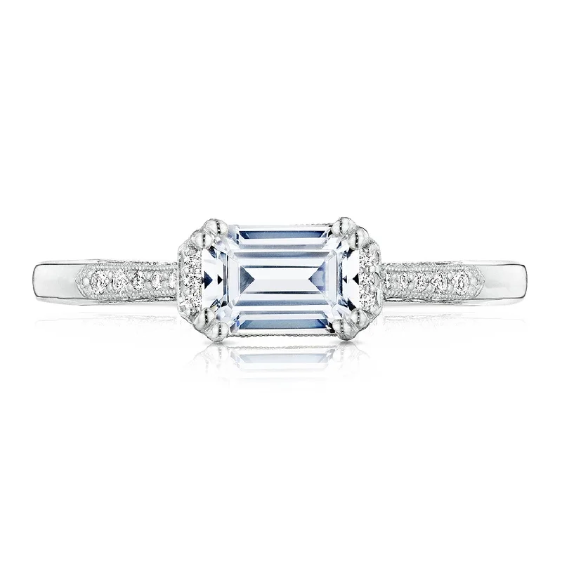 Stackable Engagement Rings -Simply TACORI | Emerald Solitaire Engagement Ring 2655EC65X45