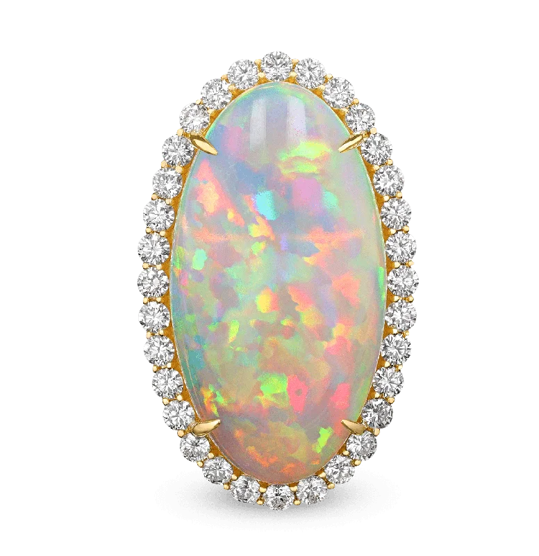 Sentimental Gem Rings -Ethiopian Opal Ring, 18.95 carats