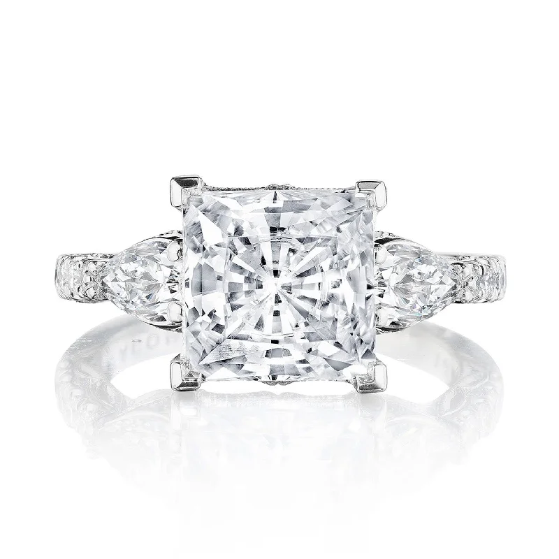 Glow Engagement Rings -Dantela | Princess 3-Stone Engagement Ring 269522PR85