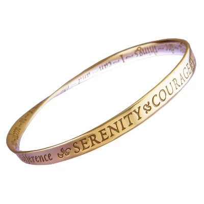 Ladies Love Bracelets -Serenity Prayer Sterling Silver or 14K Yellow Gold Bracelet