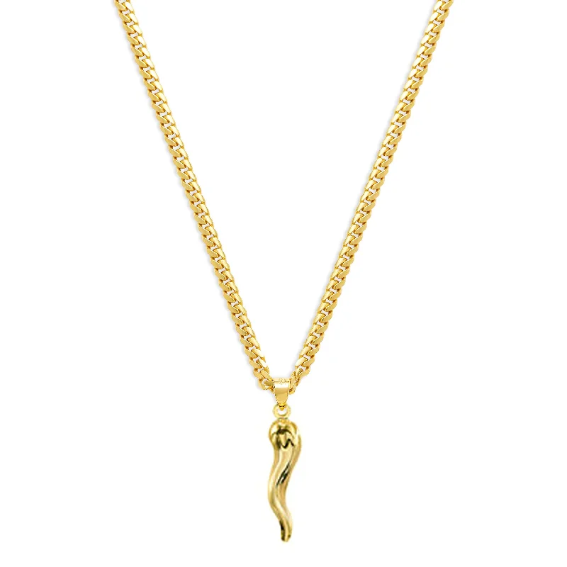 Ladies Necklaces for Workdays-THE BELLA CORNICELLO PENDANT NECKLACE