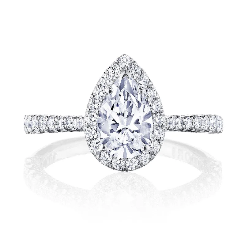 High-Profile Engagement Rings -Petite Crescent | Pear Bloom Engagement Ring HT2571PS85X55