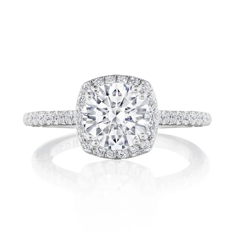 Textured Engagement Rings -Dantela | Cushion Bloom Engagement Ring 269117CU75