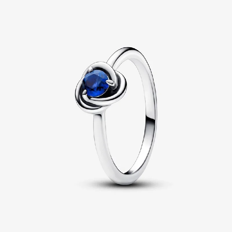 Lightweight Design Rings -PANDORA : September Princess Blue Eternity Circle Ring