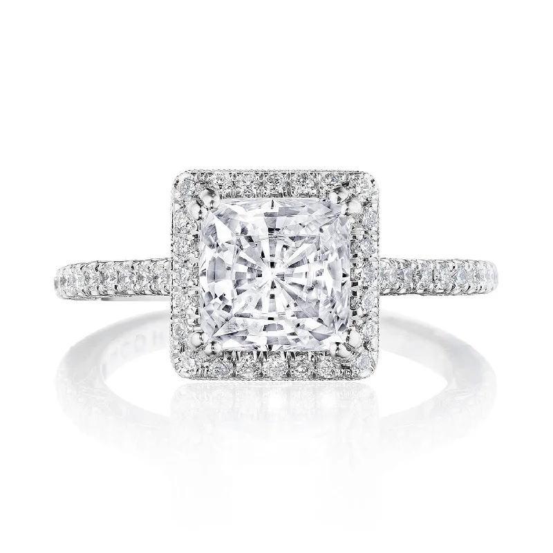 Channel Set Engagement Rings -Dantela | Princess Bloom Engagement Ring 269117PR7