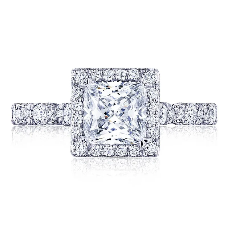 Enchanted Engagement Rings -Petite Crescent | Princess Bloom Engagement Ring HT2560PR55