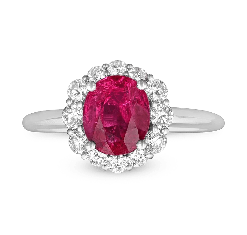 Coastal Blue Rings -Mozambique Ruby Ring, 2.07 carats