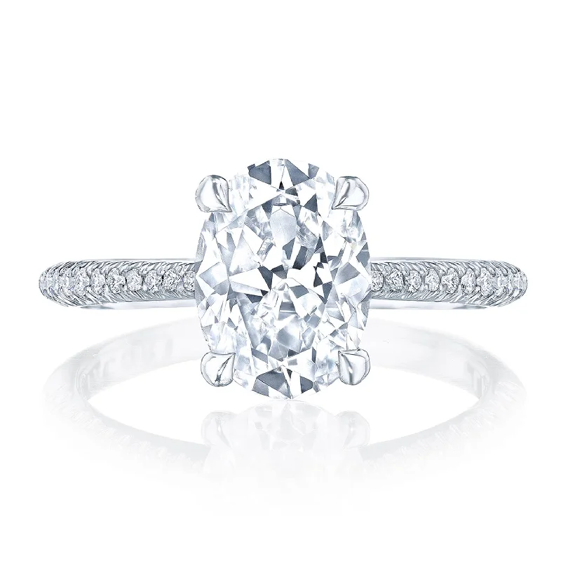 Edwardian Engagement Rings -Founder's Collection | Oval Solitaire Engagement Ring HT2581OV95x7