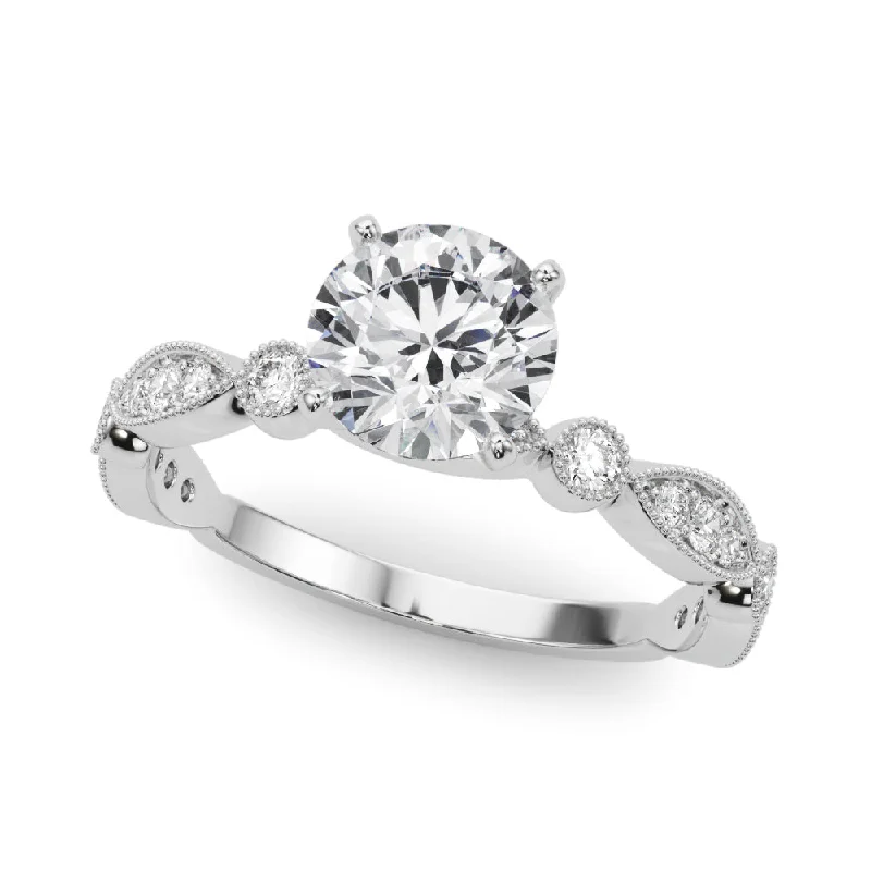 Celestial Engagement Rings -14K Stackable Engagement Ring