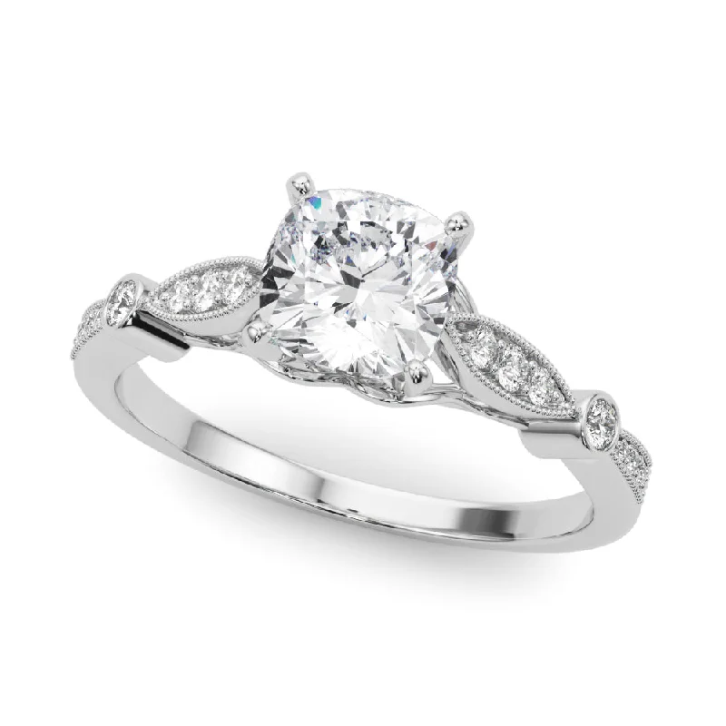 Moissanite Engagement Rings -14K Vintage Engagement Ring