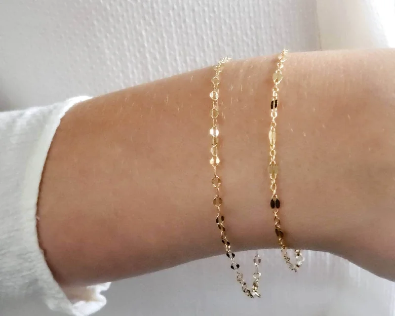 Ladies Flexible Bracelets -Delicate Gold Bracelets